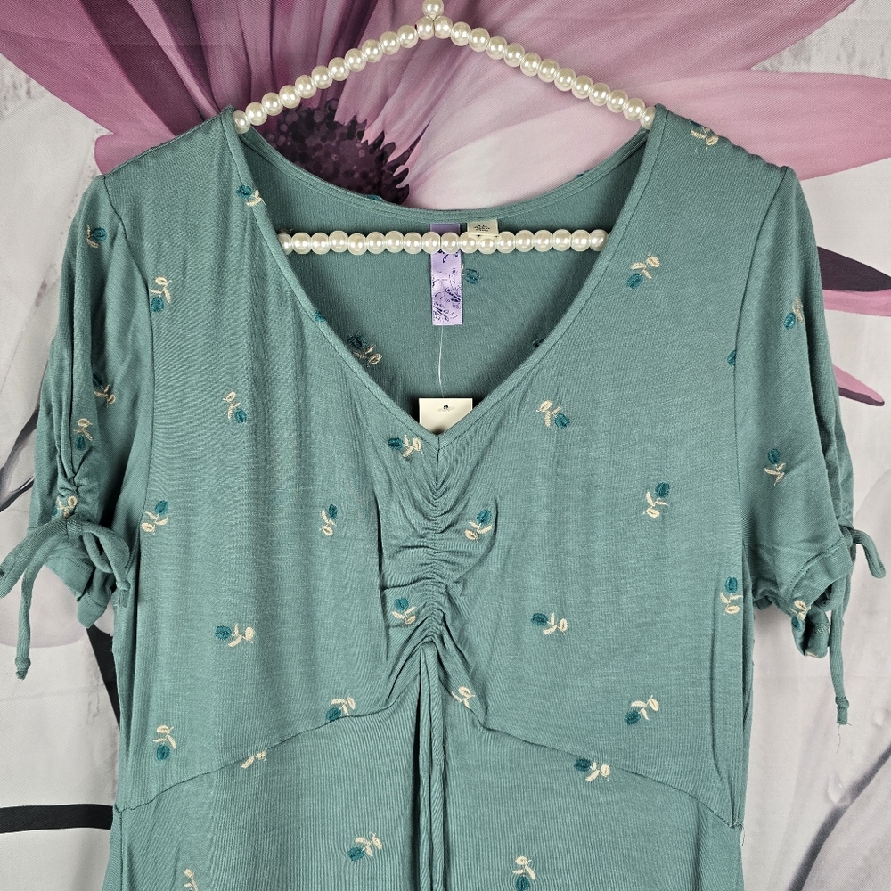 Alya from Francesca's Green Floral Dress
